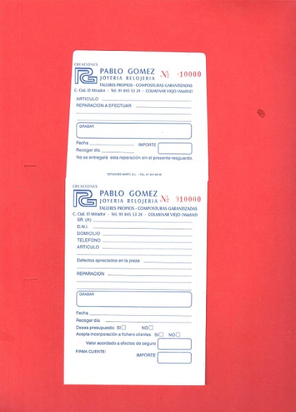 Sobre composturas estandar color blanco (1000uds)