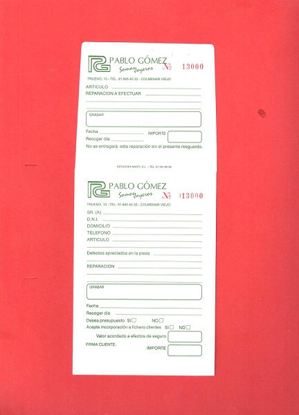 Sobre composturas estandar color blanco (1000uds)