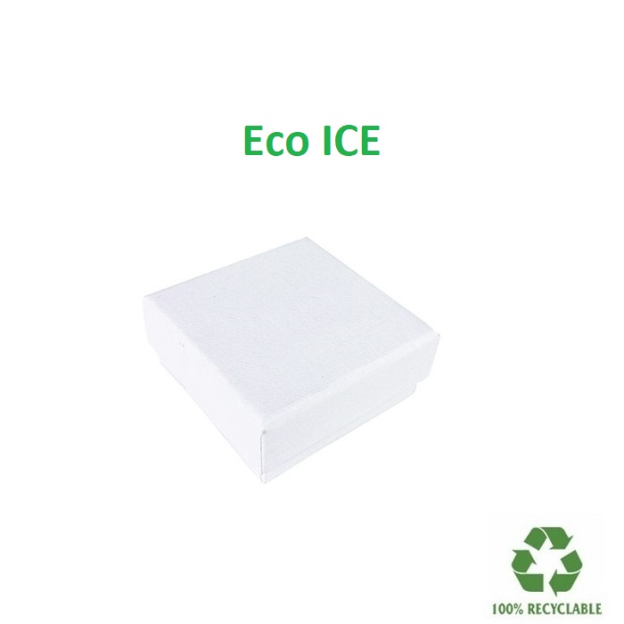 Eco ICE box earrings 50x50x23 mm.