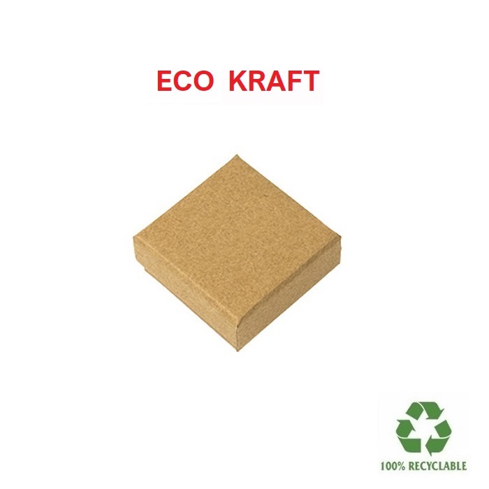 Caja Eco KRAFT pendientes 50x50x23 mm.
