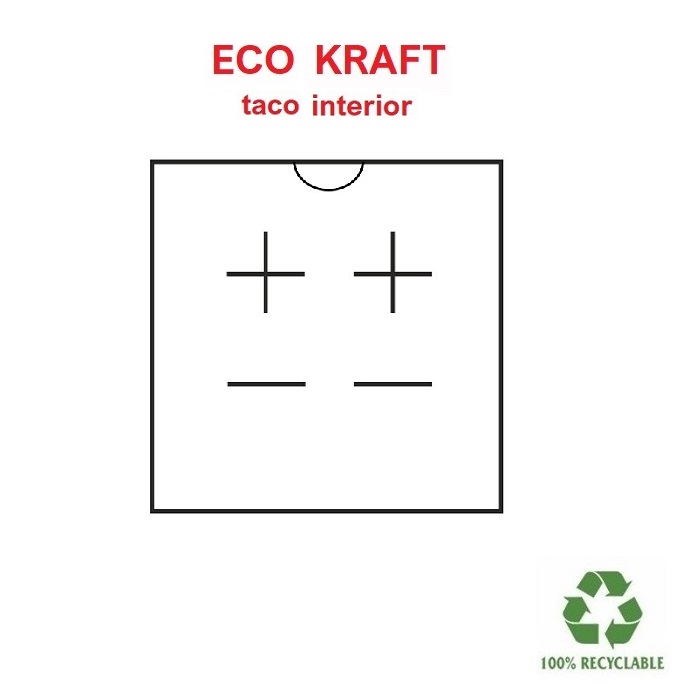 Eco KRAFT box earrings 50x50x23 mm.