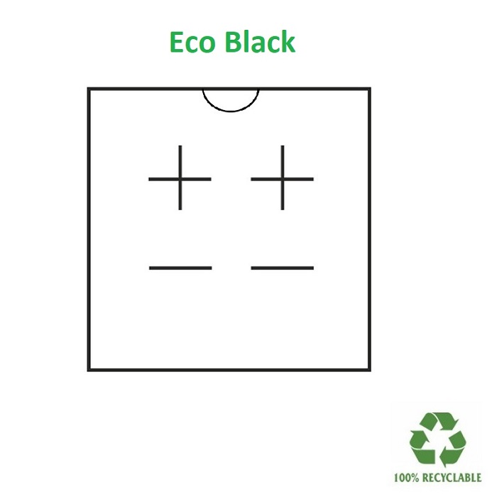 Caja Eco BLACK pendientes 50x50x23 mm.