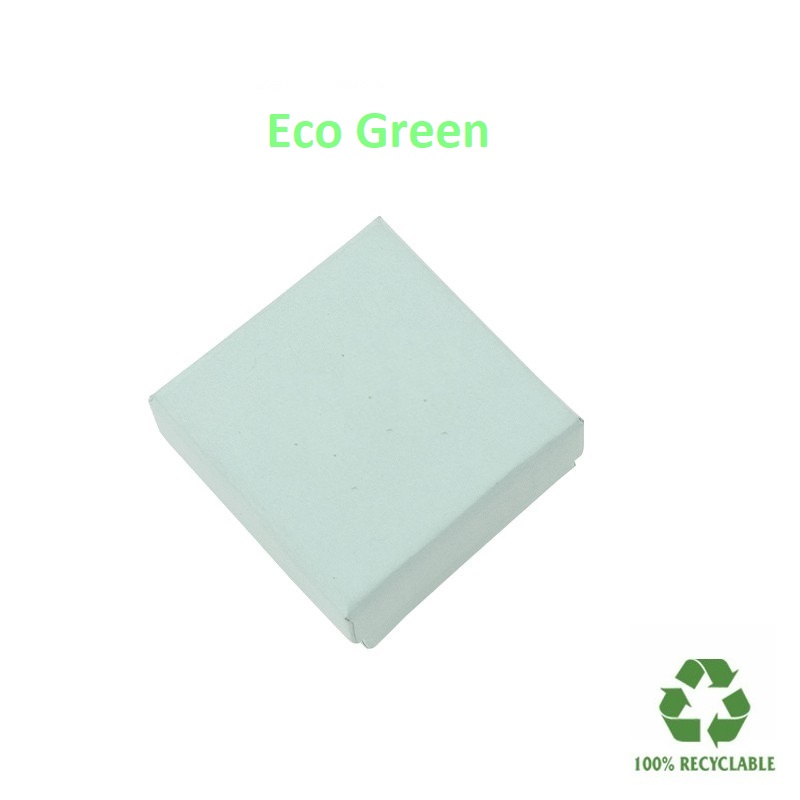 Eco GREEN box earrings 50x50x23 mm.