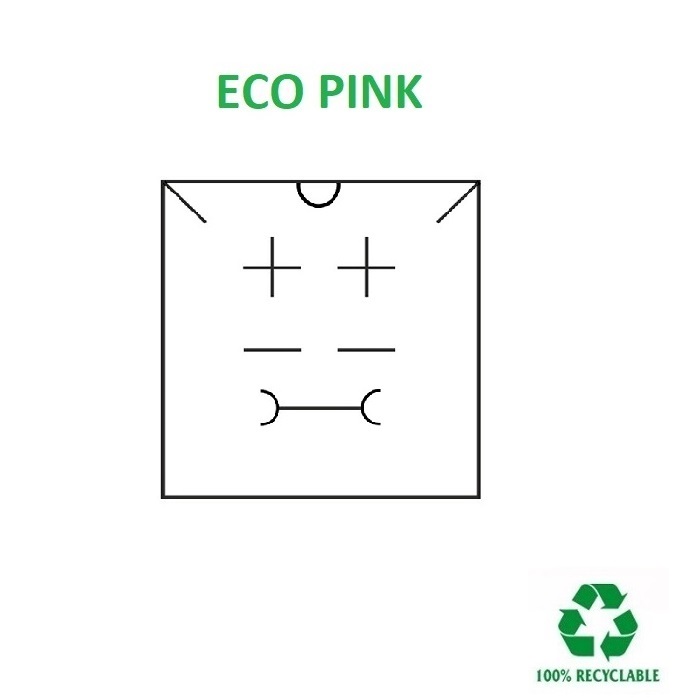 Caja Eco PINK juego (cadena colgante). 65x65x29 mm.