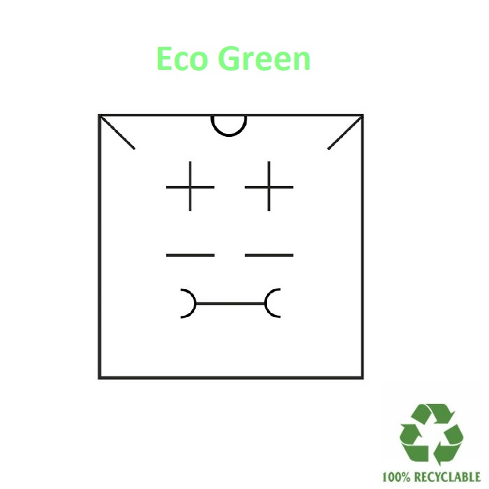 Caja Eco GREEN juego cadena colgante 86x86x33 mm.