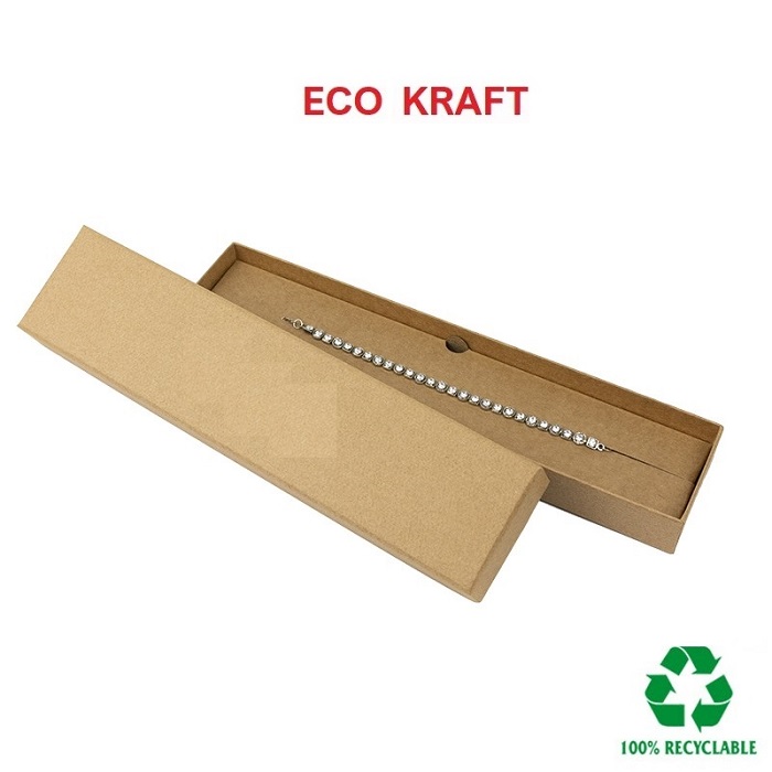 Caja Eco Kraft pulsera extendida 233x53x27 mm.