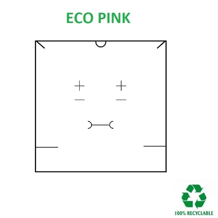 Eco PINK Collar/dressing box 120x120x35 mm.