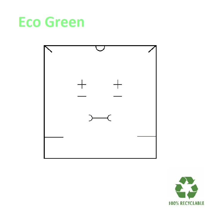 Eco GREEN Collar/dressing box 120x120x35 mm.
