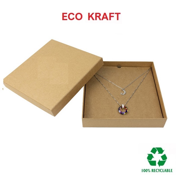 Caja Eco Kraft collar/aderezo 167x167x33 mm. - Haga un click en la imagen para cerrar