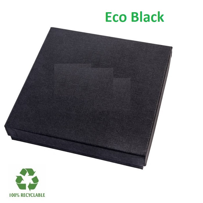 Caja Eco BLACK collar/aderezo 167x167x33 mm.