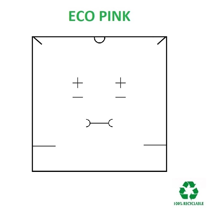 Caja Eco PINK Collar/aderezo 167x167x33 mm. - Haga un click en la imagen para cerrar