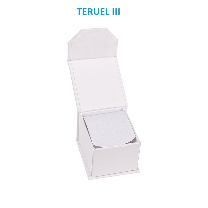 Estuche Teruel III sortija-pendientes 48x54x40 mm.