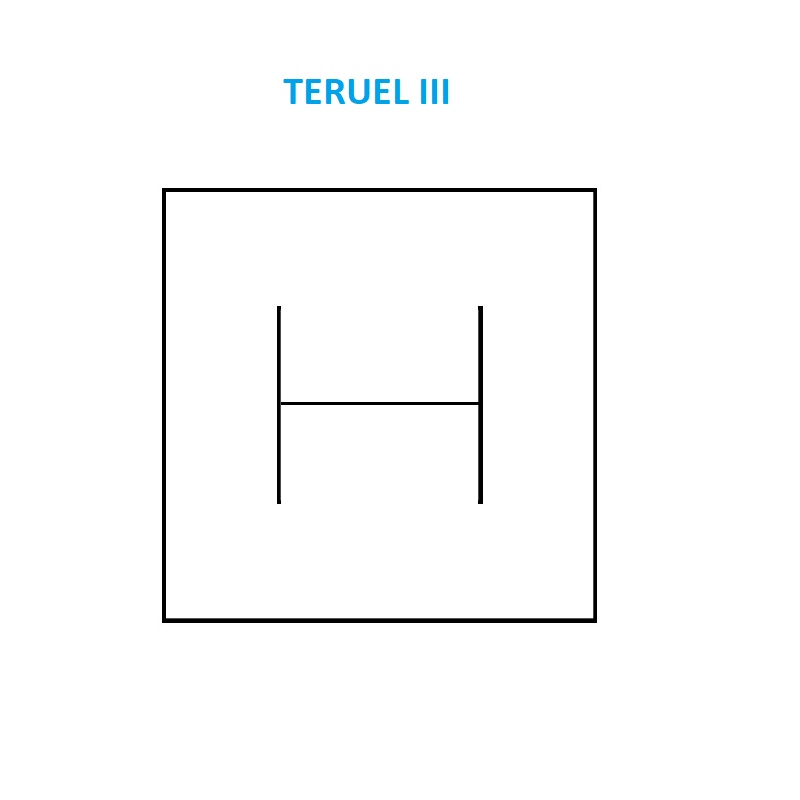 Estuche Teruel III sortija-pendientes 48x54x40 mm.