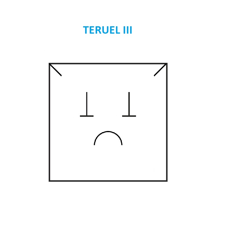 Estuche Teruel III juego + cadena/colgante 65x72x31 mm.