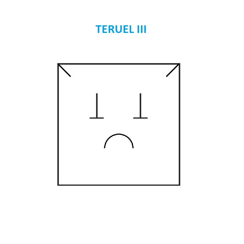 Estuche Teruel III juego + cadena/colgante 86x83x34 mm.