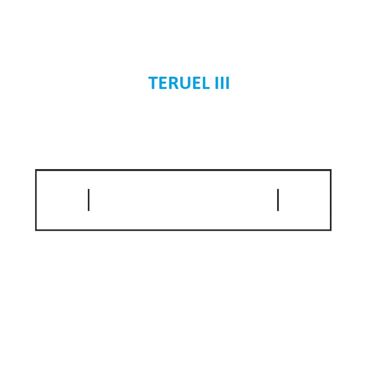 Teruel III case, extended bracelet 227x52x30 mm.