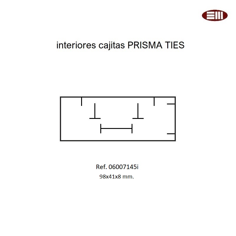 Taco interior Prisma Ties 98x41x8 mm.