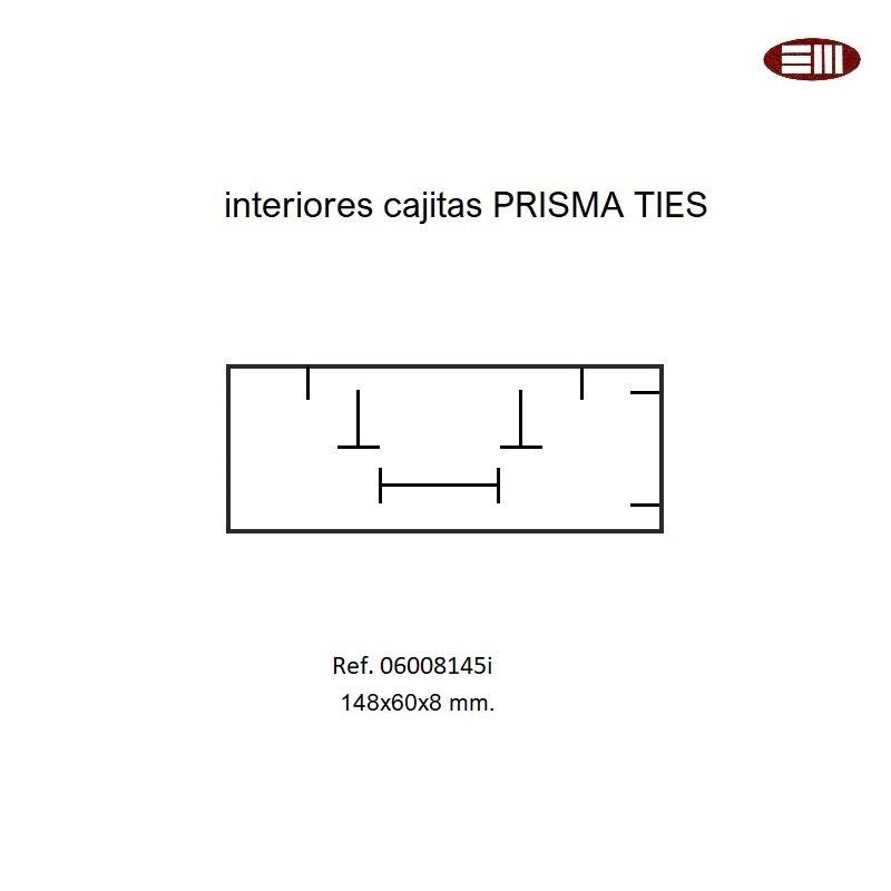Taco interior Prisma Ties 148x60x8 mm.