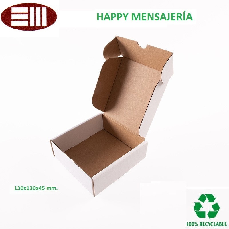 Caja Happy mensajería 130x130x45 mm