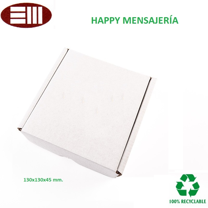 Caja Happy mensajería 130x130x45 mm