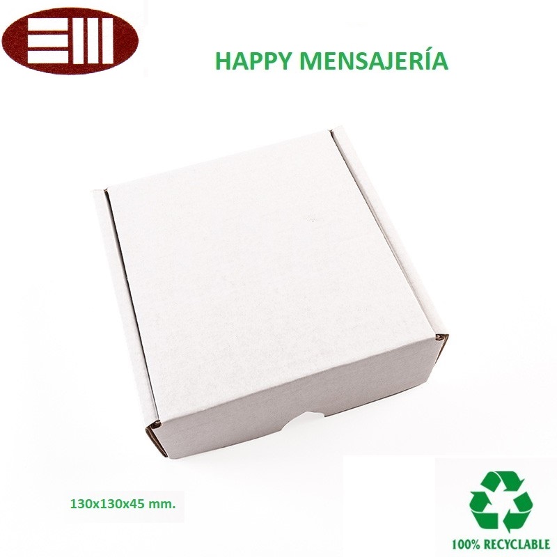 Caja Happy mensajería 130x130x45 mm