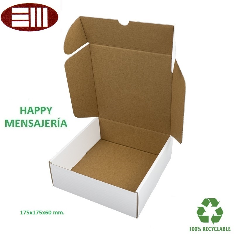 Caja Happy mensajería 175x175x60 mm