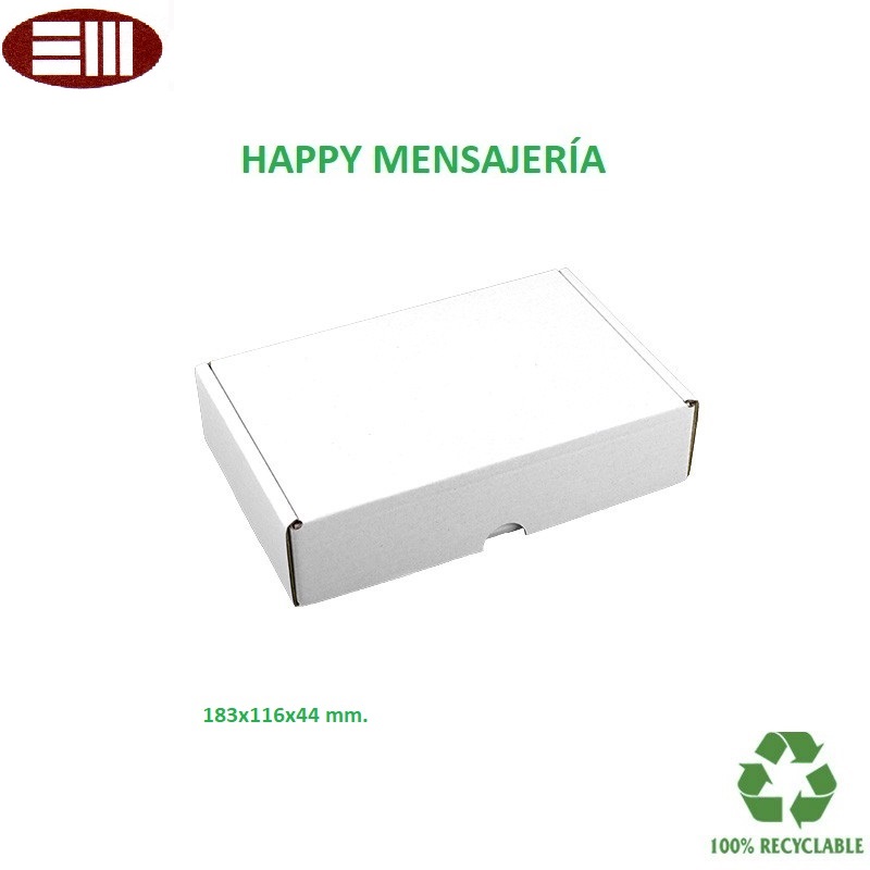 Caja Happy mensajería 183x116x44 mm.