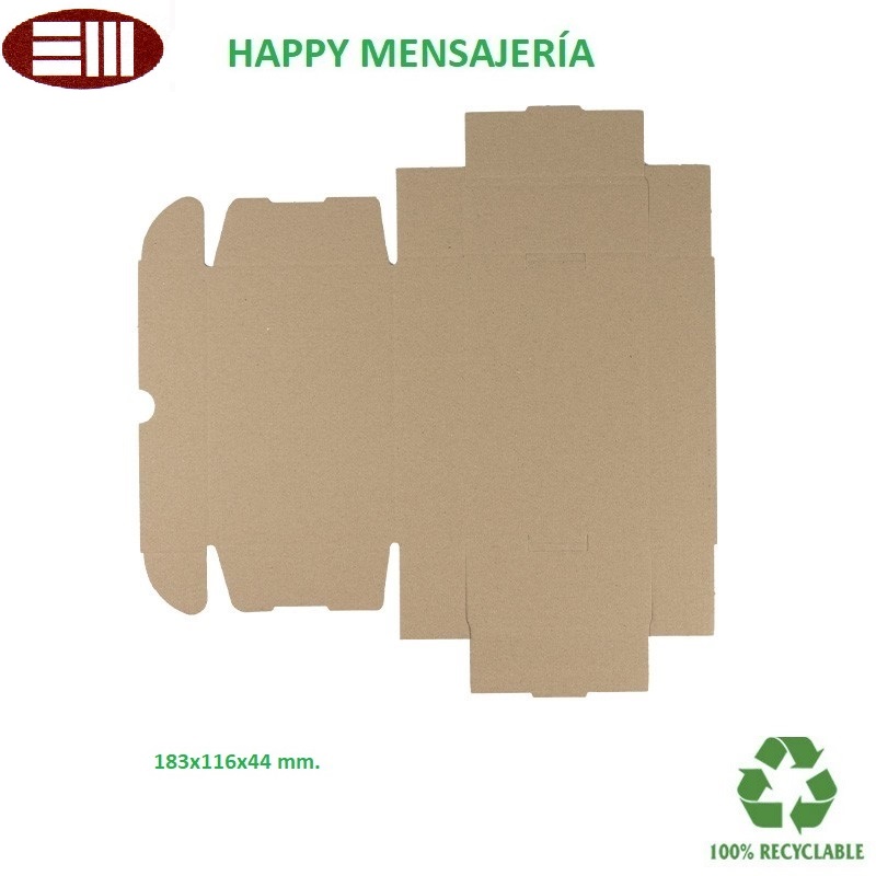 Caja Happy mensajería 183x116x44 mm.