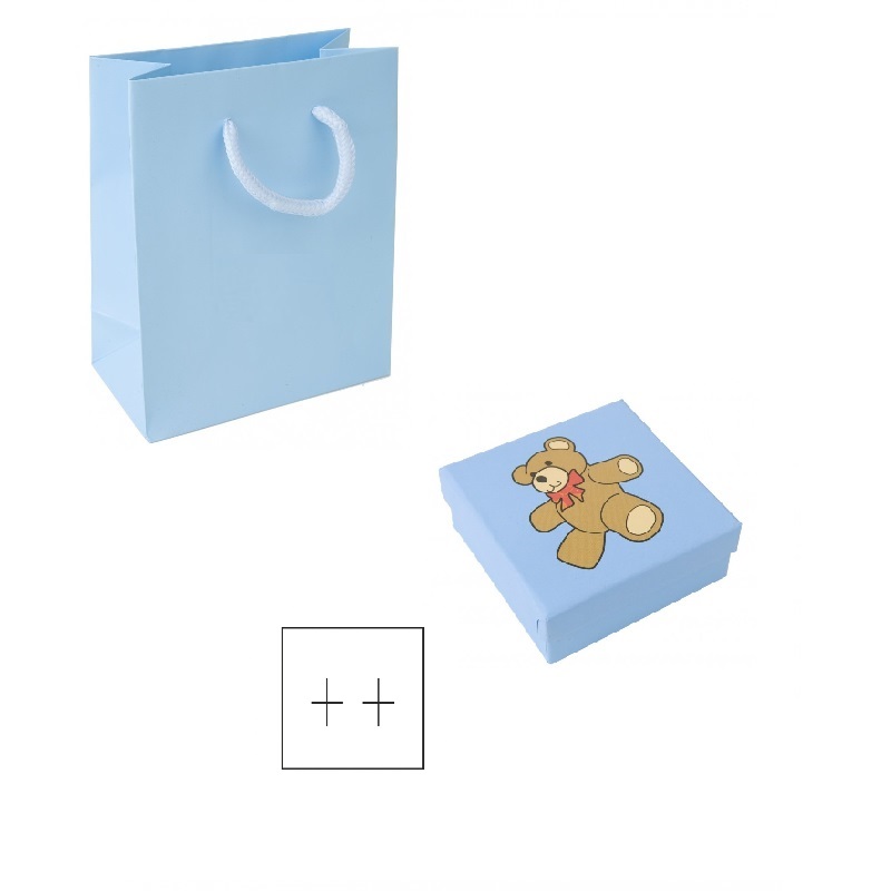 Set HUESCA KIDS caja osito 43x43x21 y bolsa colors 120x150x65