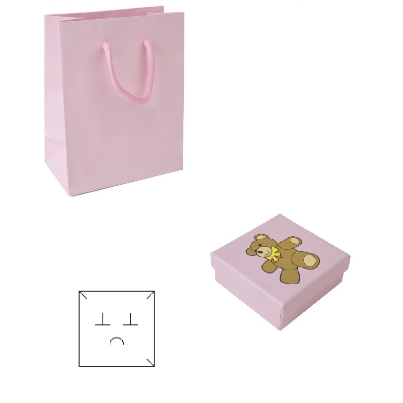 Set HUESCA KIDS caja osito 65x65x25 y bolsa colors 120x150x65