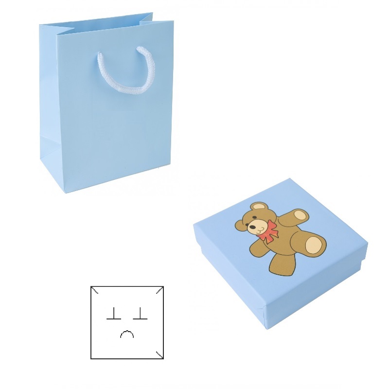 Set HUESCA KIDS caja osito 86x86x32 y bolsa colors 120x150x65