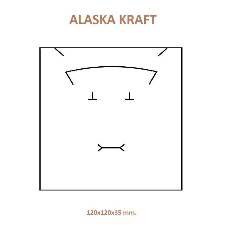 Alaska KRAFT collar-aderezo 120x120x35 mm.