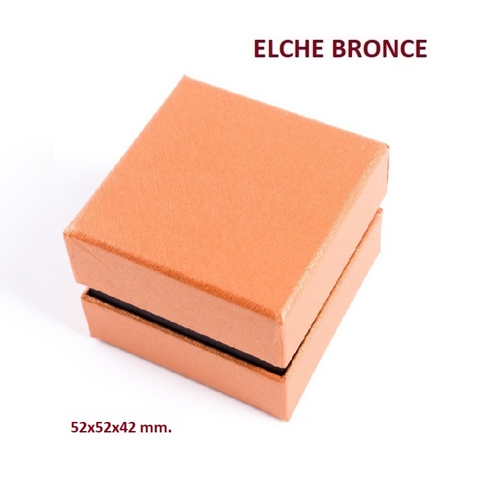 Elche BRONZE box ring/earrings 52x52x42 mm.