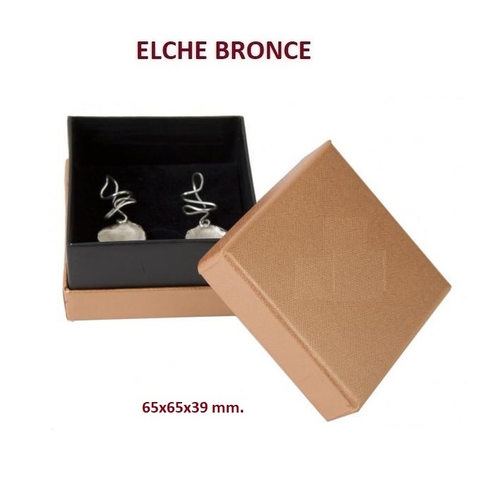 Caja Elche BRONCE juego + cadena 65x65x39 mm.