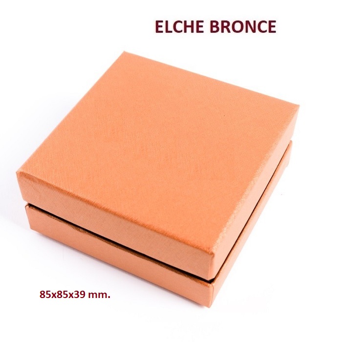Caja Elche BRONCE juego + cadena 85x85x39 mm.