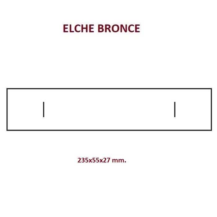 Caja Elche BRONCE pulsera extendida 235x55x27 mm.