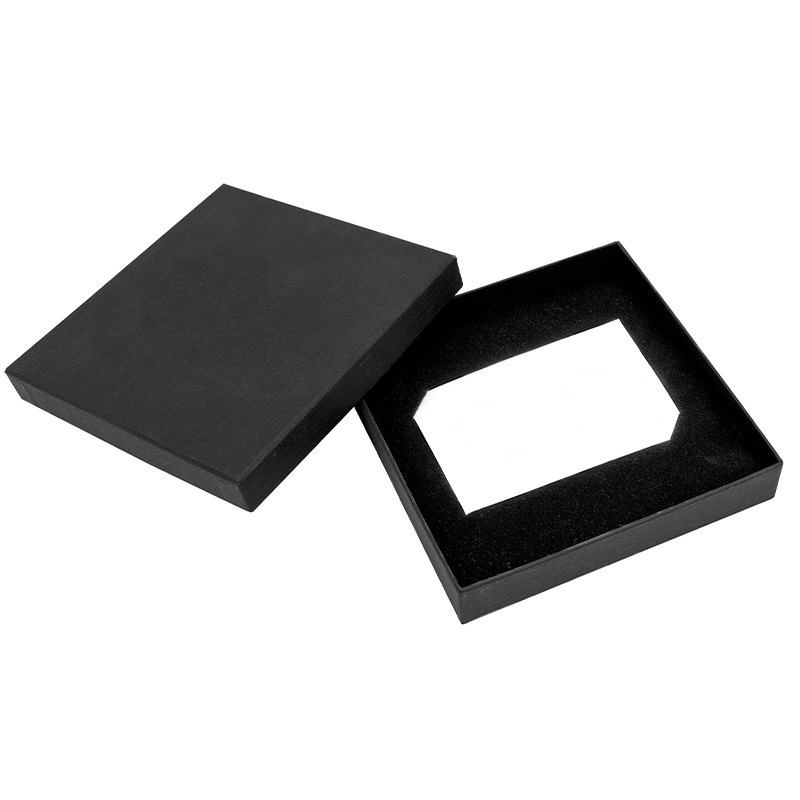 Caja HUESCA negra, para tarjeta (85x55) 120x120x24 mm.