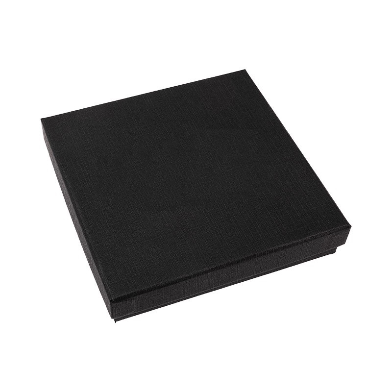 Caja HUESCA negra, para tarjeta (85x55) 120x120x24 mm.