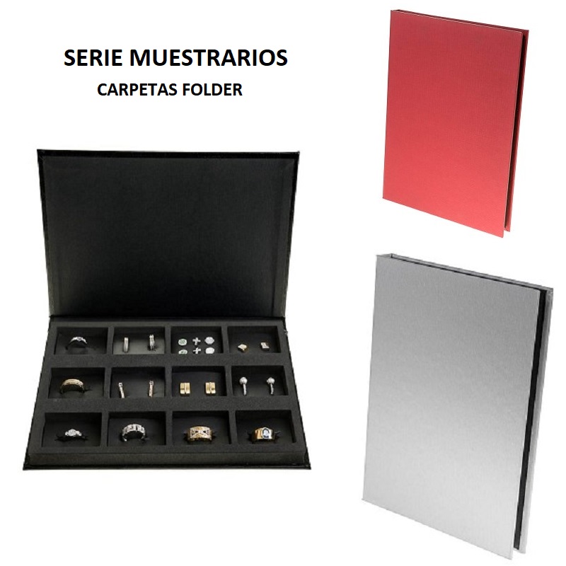Muestrario Folder 12 pares pendientes omega V. 240x175 mm.