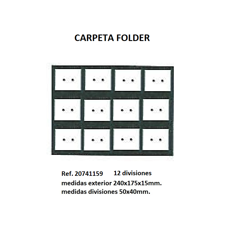 Muestrario Folder 20 pares pendientes presión H. 240x175 mm. - Haga un click en la imagen para cerrar
