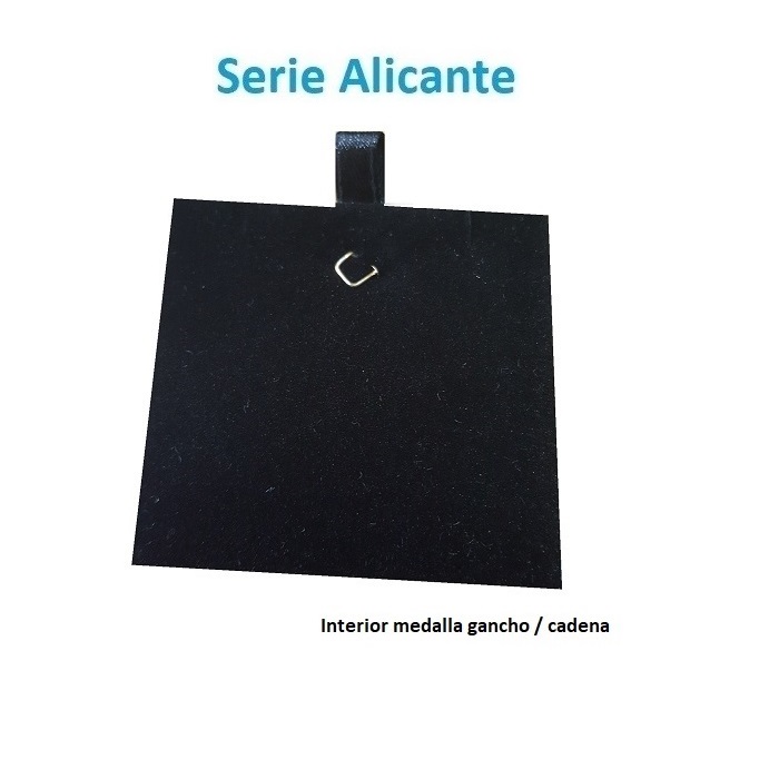 Estuche Alicante cadena/medalla con Gancho 60x65x25 mm.