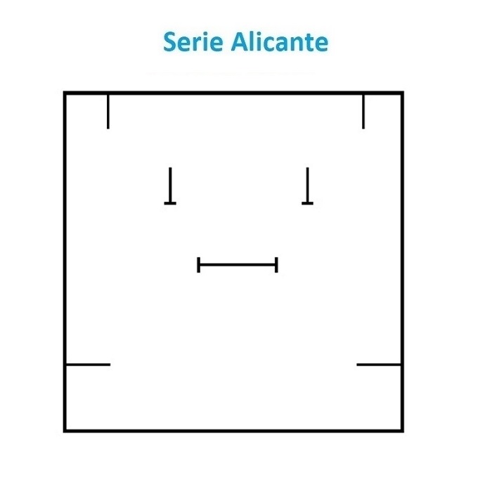 Estuche Alicante aderezo grande 190x190x30 mm.