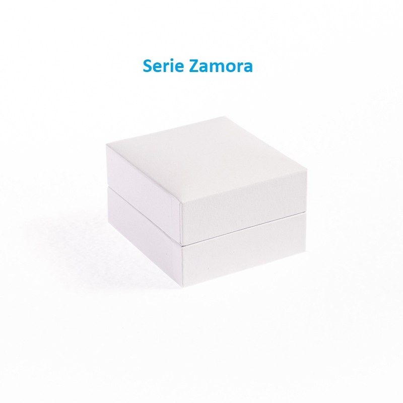Estuche Zamora blanco pendientes mini 46x52x30 mm.
