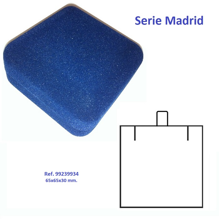 Estuche Madrid medalla/cadena 65x65x30 mm.