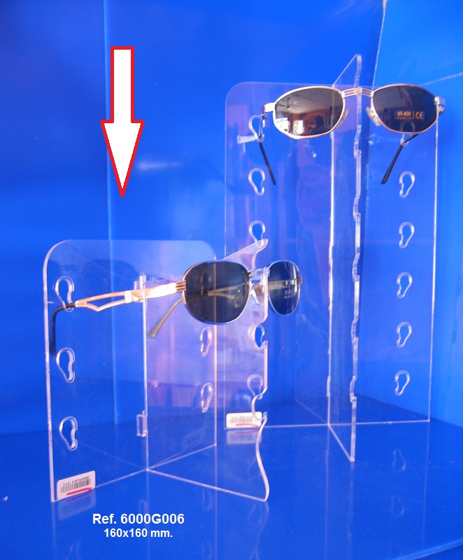 Expositor Plexi para 3 gafas