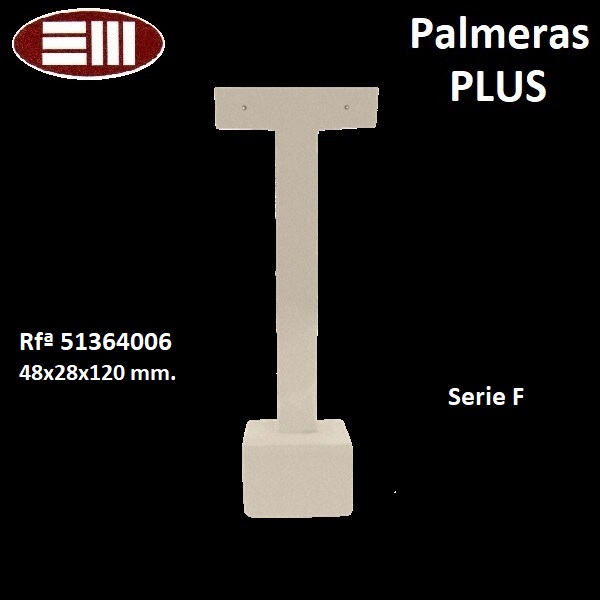 Palm tree earrings series "F" 48x28x120 mm.