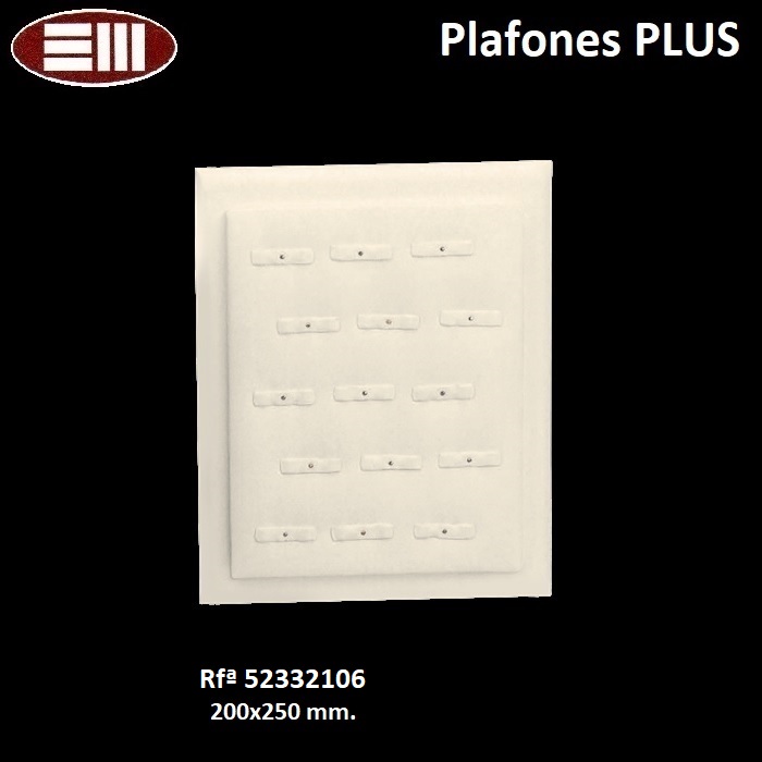 Plafón Plus 15 pares pendientes (lengüetas) 200x250 mm.