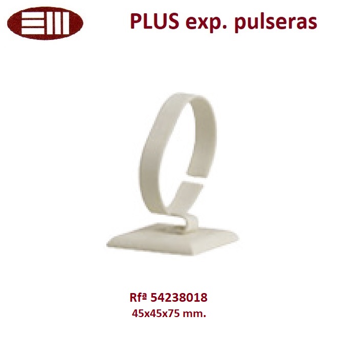 Expositor PLUS pulsera cerrada (fleje V.) 45x45x75 mm.
