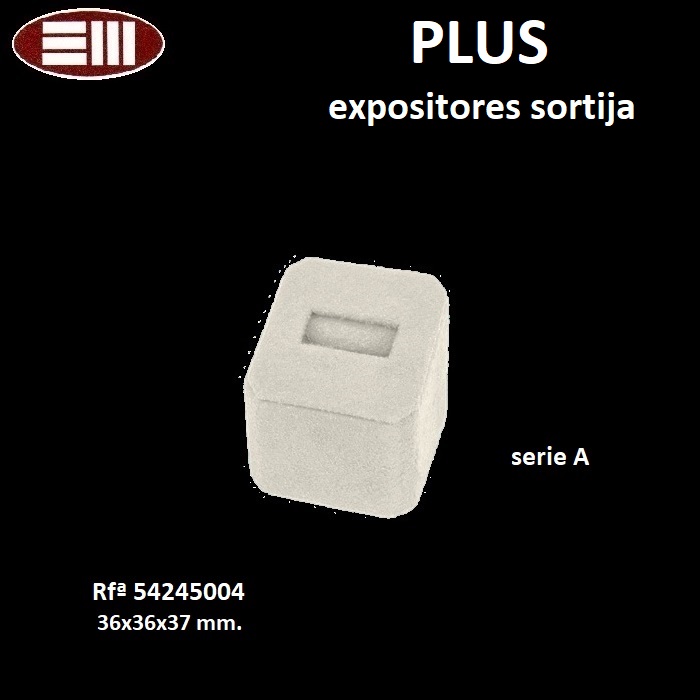 Expositor PLUS sortija labial, decaedro 36x36x37 mm.