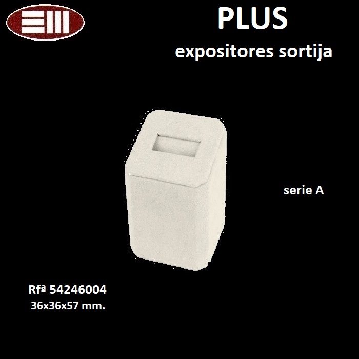 Expositor PLUS sortija labial, decaedro 36x36x57 mm.